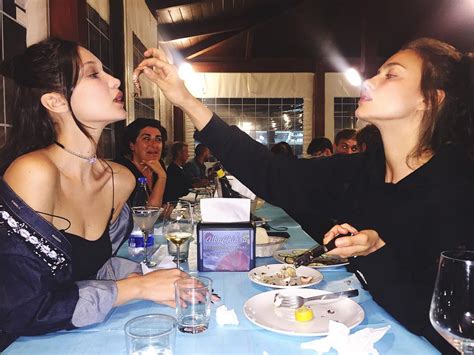 irina shayk and bella hadid.